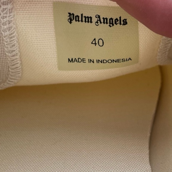 Palm angels women's off-white square low top vulcanized sneakers 40 10 slip on - Picture 9 of 15